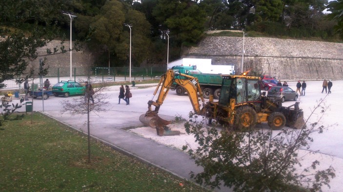 Radovi na parkiralištu kod Jazina
