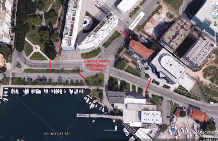 Radovi na raskrižju Obale kneza Branimira s Ulicom 112. Brigade