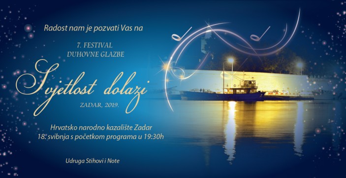 7. Festival duhovne glazbe „Svjetlost dolazi“ Zadar 2019.