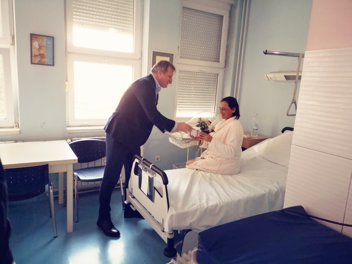 Gradonačelnik Dukić obišao zadarsko rodilište