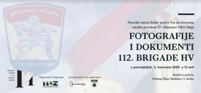Otvorenje izložbe povodom 25. obljetnice VRO Oluja - FOTOGRAFIJE I DOKUMENTI 112. BRIGADE HV
