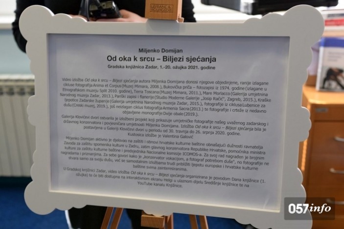 Izložba Miljenka Domijana  „Od oka k srcu – Biljezi sjećanja”.