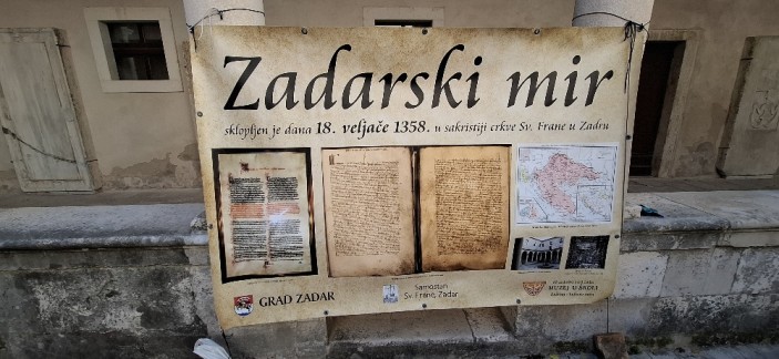 667. obljetnica potpisivanja Zadarskog mira, samostan sv. Frane u Zadru